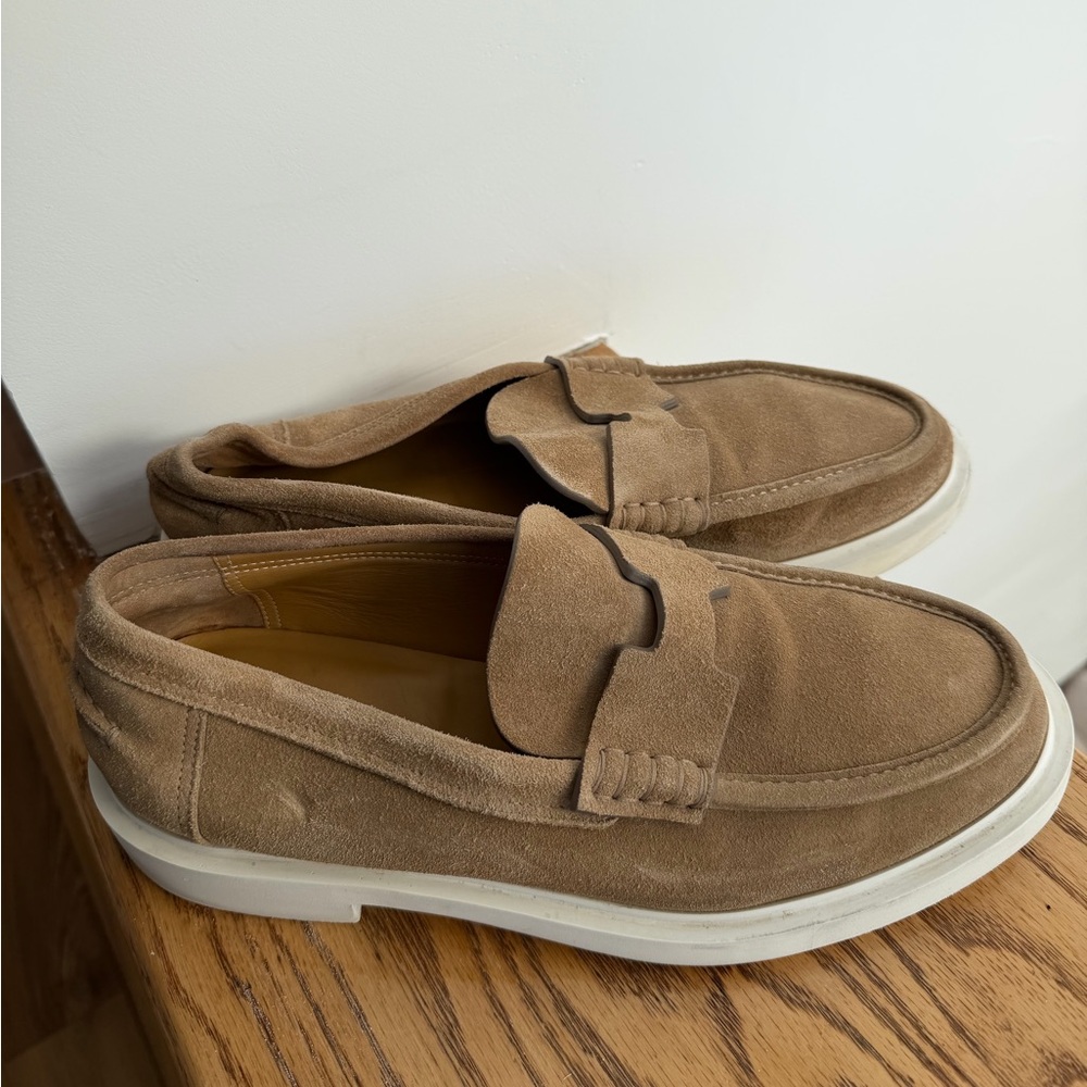 Hermes Light Brown Suede Loafers - Picture 2 of 6